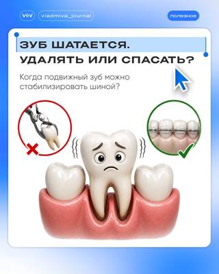 Шинирование подвижных зубов: граница между сохранением и удалением.